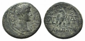 Gaius (Caesar, grandson of Augustus). Phrygia, Laodicea ad Lycum. Æ (15mm, 2.79g, 12h). Anto. Polemon Philopatris, magistrate, c. 5 BC. Bare head r. R...