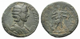 Otacilia Severa (Augusta, 244-249). Cilicia, Anemurium. Æ (24mm, 5.24g, 6h), year 2 of Philip I (245/6). Draped bust r., wearing stephane, set on cres...