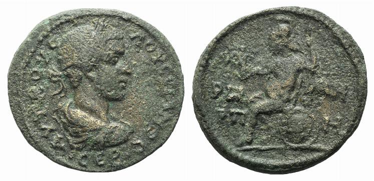 Volusian (251-253). Pontus, Neocaesarea. Æ (30mm, 14.57g, 12h). Laureate, draped...