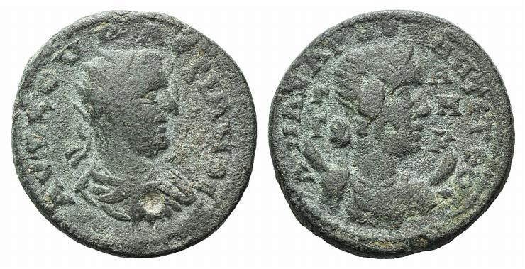 Valerian I (253-260). Cilicia, Anazarbus. Æ Triassarion (23mm, 10.41g, 6h), year...