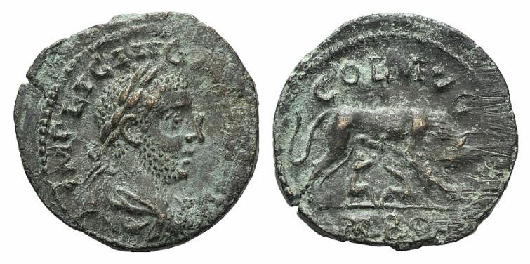 Gallienus (253-268). Troas, Alexandria. Æ (23mm, 5.20g, 6h). Laureate, draped an...