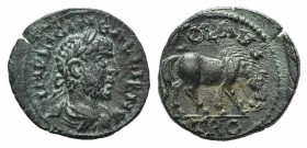 Gallienus (253-268). Troas, Alexandria. Æ (23mm, 6.20g, 12h). Laureate, draped and cuirassed bust r. R/ Horse grazing r. Bellinger A451; SNG Copenhage...