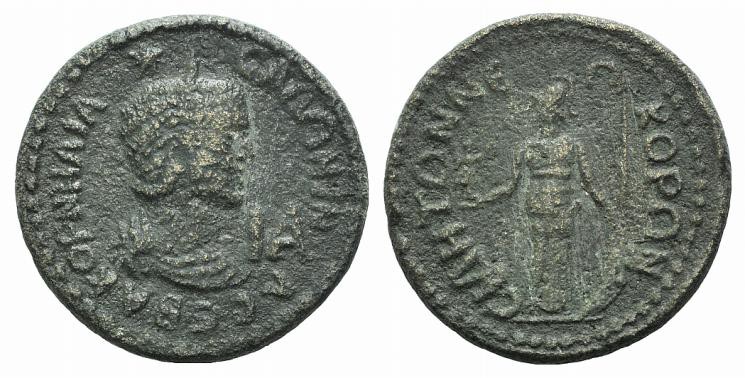 Salonina (Augusta, 254-268). Pamphylia, Side. Æ 11 Assaria (29mm, 17.67g, 6h). D...