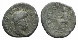 Pescennius Niger (193-194). Æ "Limes" Denarius (19mm, 5.70g, 6h). Laureate head r. R/ Concordia seated l., holding patera and cornucopia. RIC -; RSC -...