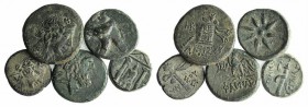 Lot of 5 Greek AE coins, to be catalog. Lot sold as it, no return