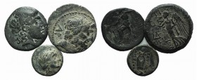 Lot of 3 Greek AE coins, to be catalog. Lot sold as it, no return