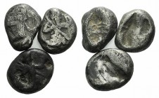 Achaemenid Kings of Persia, c. 455-420 BC. Lot of 3 AR Siglos. Lot sold as it, no returns