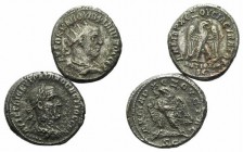 Lot of 2 Roman Provincial Tetradrachms, including Philip I and Trajan Decius. Lot sold as is it, no returns