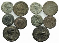 Lot of 5 Roman Provincial Æ coins to be catalog. Lot sold as is, no returns