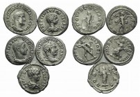 Lot of 5 Roman imperial plated Denarii.Lot sold as it, no returns