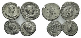 Lot of 4 Roman imperial plated Denarii.Lot sold as it, no returns