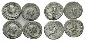 Lot of 4 Roman Imperial AR Antoninianii to be catalog. Lot sold as it, no returns