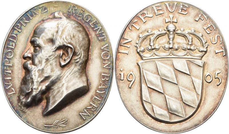 Orden deutscher Länder Bayern
Luitpold-Medaille Verliehen 1905-1912. Silber. 38...
