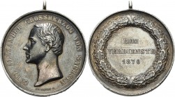 Orden deutscher Länder Sachsen-Weimar
Silberne Verdienstmedaille mit der Jahreszahl 1870 Verliehen 1870-1872 (F.F. Helfricht) Silber. 36 mm, 23,54 g ...