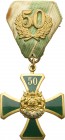 Auszeichnungen deutscher Kriegervereine
Sachsen, Ehrenkreuz für 50-jährige Bundeszugehörigkeit, 2. Form Ehrenkreuz nach 1925 (Glaser & Sohn) Buntmeta...