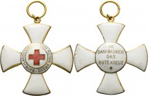 Rotes Kreuz Bayern
Ehrenzeichen des Bayerischen Landesvereins vom Roten Kreuz 2. Klasse Bronze und emailliert. 47 x 47 mm, 25,8 g. Mit Band Min. Emai...