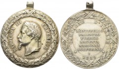 Ausländische Orden und Ehrenzeichen Frankreich
Italien-Campaign Medaille Gestiftet 1859 (Barre) Silber. 30 mm. Mit Trageöse Barac 252 Vorzüglich