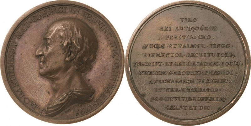 Archäologie und Ägyptologie
 Bronzemedaille 1795 (Duvivier) Auf den Tod des Arc...