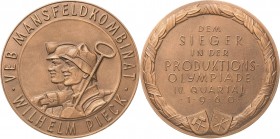 Ausbeute, Bergbau, Hüttenwesen
 Bronzemedaille 1960. Dem Sieger in der Produktions-Olympiade IV. Quartal - Auszeichnungsmedaille für Betriebe oder Be...
