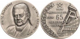 Ausbeute, Bergbau, Hüttenwesen
 Silbermedaille 1988, (Werner Godec) Grafschafter Münzfreunde Moers - Zum 65. Geburtstag des Medailleurs Fritz Scheppa...