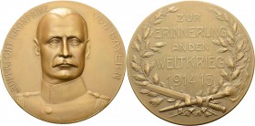 Erster Weltkrieg
 Bronzemedaille 1915 (B.H. Mayer) Zur Erinnerung an den Weltkrieg 1914-1915. Brustbild des Kronprinzen Rupprecht von Bayern fast von...