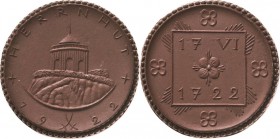 Porzellanmedaillen - Medaillen der Meißner Porzellanmanufaktur
Herrnhut Porzellanmedaillen 1922. 200-Jahrfeier Herrnhut. Braun (3x) und weiß (2x). 1 ...