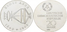 Gedenkmünzen
 20 Mark 1980. Abbé Jaeger 1575 Fast Stempelglanz