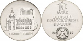 Gedenkmünzen
 10 Mark 1986. Charité Jaeger 1612 Fast Stempelglanz