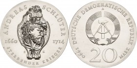 Gedenkmünzen
 20 Mark 1990. Schlüter Jaeger 1634 Stempelglanz
