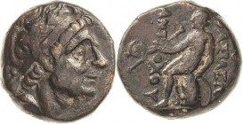 Syrien Königreich der Seleukiden
Antiochos I. 280-261 v. Chr Bronze, Antiochia Kopf mit Diadem nach rechts / Apollo sitzt Bogen spannend nach links a...