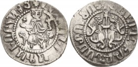Armenien
Leon I. 1196-1219 Tram Herrscher thront von vorn, Leon König der Armenier / Zwei aufsteigende Löwen Rücken an Rücken, dazwischen Patriarchen...