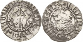 Armenien
Leon I. 1196-1219 Tram. König thront von vorn / zwei Löwen um Standarte Nercessian 294 Mitchiner 2393 2.97 g. Sehr schön