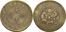 China
Kuang-Hsu 1874-1908 20 Cash o.J. (1907). Standard unified general coinage KM Y 11.3a Fast sehr schön