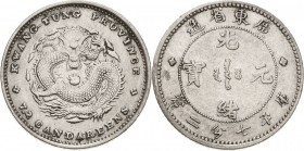 China
Republik 1912-1949 10 Cents (7,2 Candareens) o.J. Provinz Kwangtung L/M 136 KM Y 200 Sehr schön+