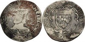 Frankreich
Franz I. 1515-1547 Teston o.J., Tour Duplessy 794 Ciani - Sehr selten. Belagreste, Av. Kratzer, schön-sehr schön