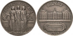 Frankreich
Dritte Republik 1870-1940 Silbermedaille 1939 (G. Crouzat) Verdienstmedaille für Mitglieder des Senats. Freiheit, Gleichheit und Brüderlic...