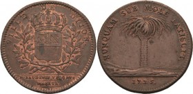 Frankreich-Dijon
 Kupferjeton 1725. Bekröntes Wappen von Dijon / Palme. 30 mm, 8,11 g Feuardent 10088 Sehr schön+