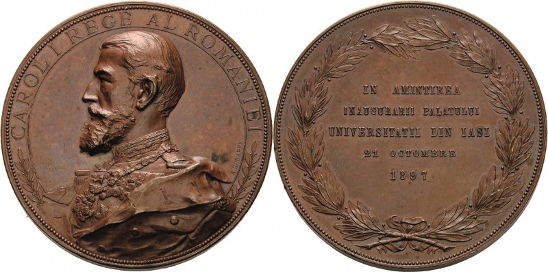 Rumänien
Karl I. 1881-1914 Bronzemedaille 1897 (A. Scharff) Auf die Einweihung ...