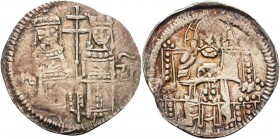 Serbien
Stephan Uros IV Dusan 1331-1355 Denar o.J. Herrscherpaar von vorn / Christus pantokrator sitzt von vorn Jovanovic 48 0.96 g. Sehr schön-vorzü...