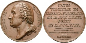 Vereinigte Staaten von Amerika
 Bronzemedaille 1809 (Vivier) Series numismatica universalis virorum illustrium - George Washington. Kopf nach links /...