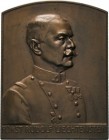 Kaiserreich Österreich
Franz Joseph I. 1848-1916 Einseitige Bronzeplakette o.J. (Stephan Schwartz) Oberhofmeister und General der Kavallerie, Rudolf ...