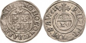 Barby-Grafschaft
Wolfgang II. 1586-1615 1/24 Taler 1611, o.Mzz.-Barby Mit Titel Rudolf II Mehl 14 Sehr selten in dieser Erhaltung. Prägefrisch