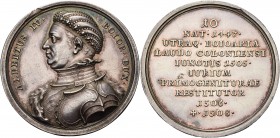 Bayern
Albert IV. der Weise 1465-1508 Silbermedaille o.J. (18. Jhd.) (Schega) Suitenmedaille. Brustbild nach links / 10 Zeilen Schrift. 39,5 mm, 29,2...