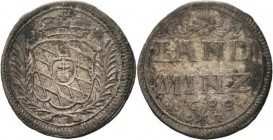 Bayern
Maximilian II. Emanuel 1679-1726 10 Pfennig (Landmünze) 1688, CZ-München Wappen zwischen Zweigen Hahn 188 Sehr schön+
