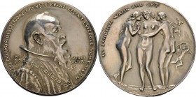Bayern
Prinzregent Luitpold 1886-1912 Versilberte Bronzemedaille o.J. (1911) (unsigniert) 90. Geburtstag, Widmung des Kunstvereins München. Brustbild...