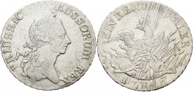 Brandenburg-Preußen
Friedrich II., der Große 1740-1786 Taler 1786, E-Königsberg Kluge 132.6 Olding 111 v. Schrötter 503 Davenport 2590 Selten. Revers...