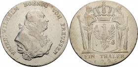 Brandenburg-Preußen
Friedrich Wilhelm II. 1786-1797 Taler 1795, A-Berlin Olding 3 Jaeger 25 v. Schrötter 39 Davenport 2599 Sehr schön