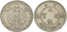 Kiautschou
 10 Cent 1909 (A) Jaeger 730 Kl. Randfehler, sehr schön+