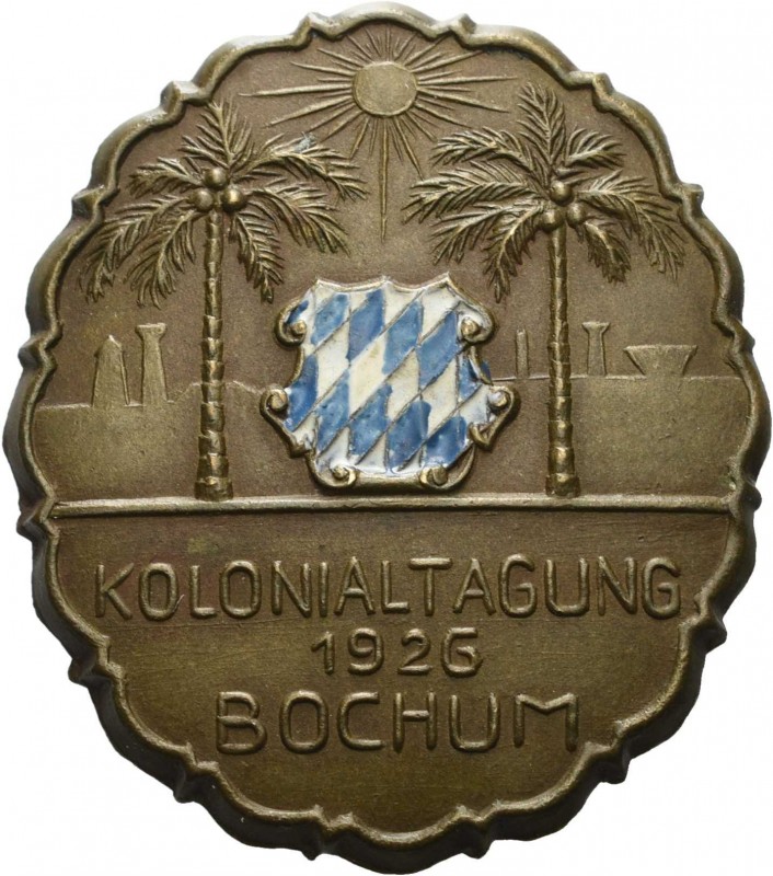 Medaillen und Abzeichen
 Bronziertes Abzeichen 1926 (C. Poellath) Kolonialtagun...