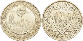 Gedenkausgaben
 3 Reichsmark 1931 A Magdeburg Jaeger 347 Min. Randfehler, vorzüglich-Stempelglanz